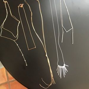 Assortment of gold and silver necklaces